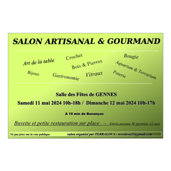 Affiche salon artisanal et gourmand